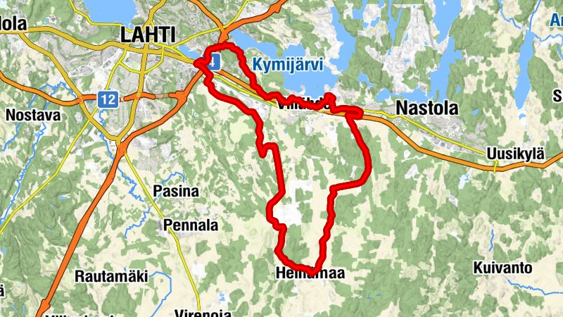 Nastola - Villähde - Lahti