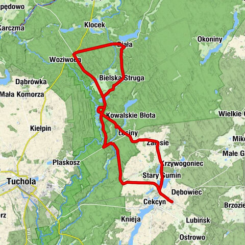 powiat tucholski - Stary Sumin - Zalesie - Okiersk