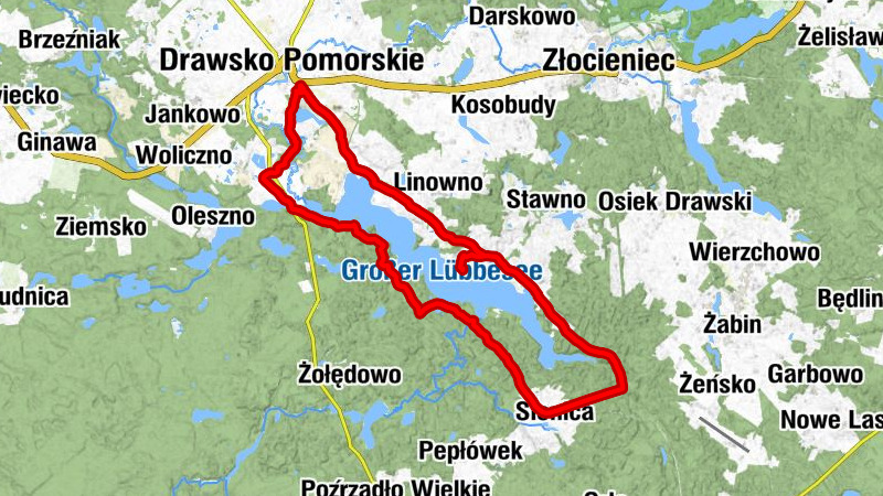 Drawsko Pomorskie - Zdroje - Mielenko Drawskie - Kościół pw. świętej Barbary