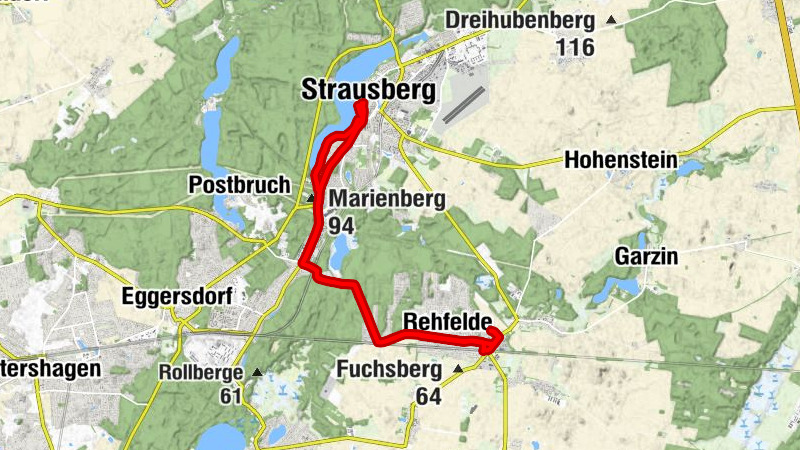 Rehfelde - Gaststätte Radaiczak - Weinberge - Strausberg