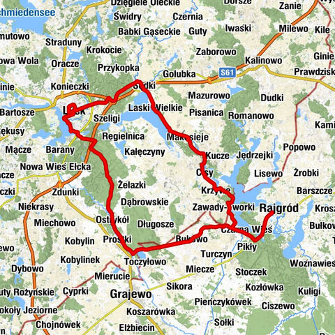 Rajgród - Kościół pw. Opatrzności Bożej - Kościół pw. Najświętszego Serca Jezusowego - Kościół pw. Podwyższenia Krzyża Świętego