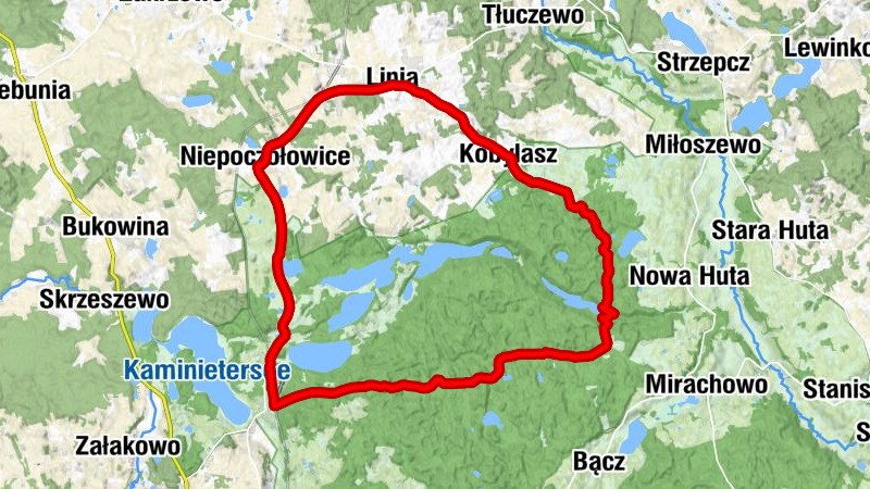 Kamienicki Młyn - Niepoczołowice-Folwark - Niepoczołowice - Dąbrówka