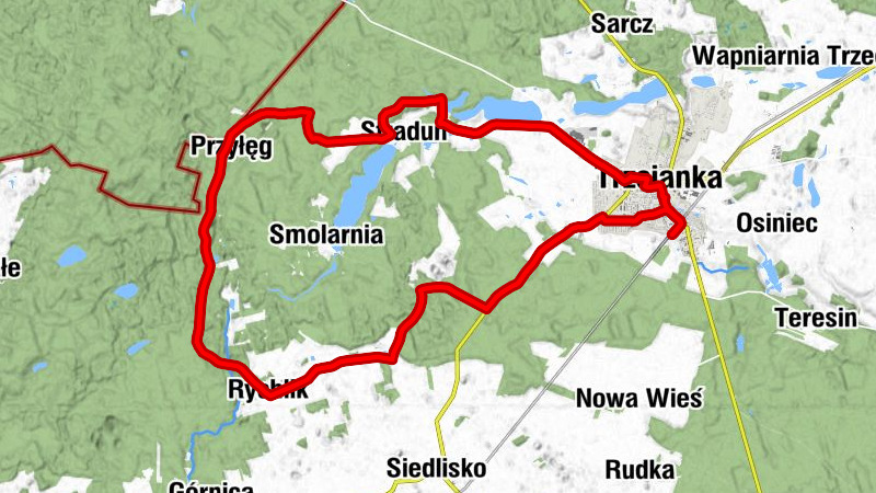 Trzcianka - Kaplica pw. Matki Bożej Bolesnej - Kościół pw. Świętego Jana Chrzciciela - Kaplica klasztorna