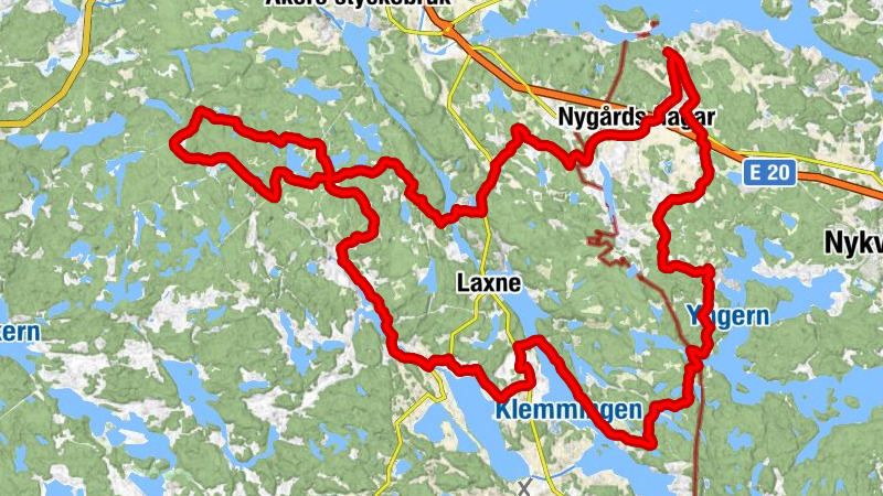Taxinge-Näsby - Finkarby - Sågbacken - Nygårds hagar