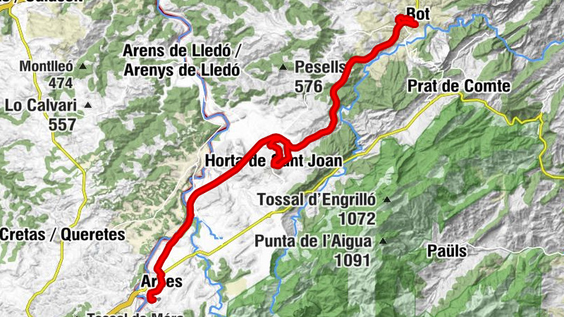 los Portells - Arnes - Horta de Sant Joan - Bot