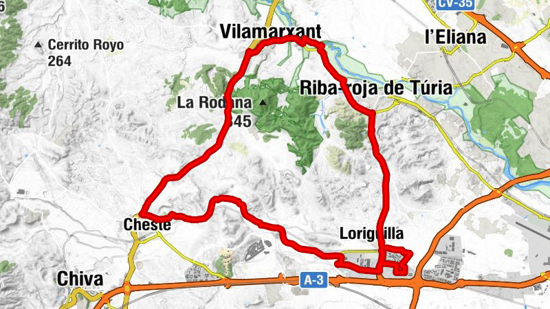 Loriguilla - Reva - Ventas del Poyo - Riba-roja de Túria - Vilamarxant