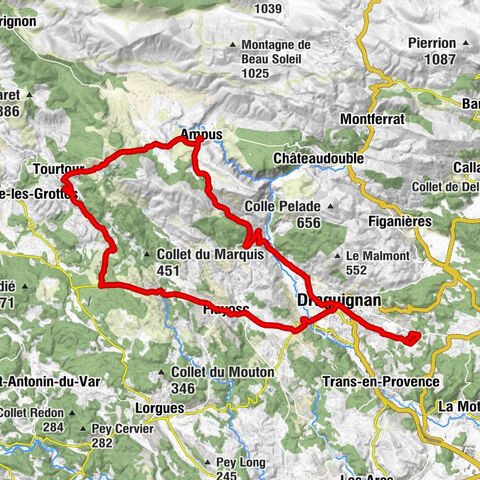 Draguignan - Col de la Grange - Église Saint-Michel - Col de l'Ange