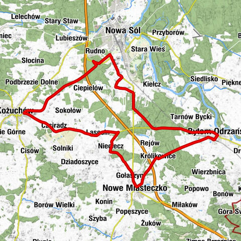 Bytom Odrzański - Nowa Sól - Kożuchów