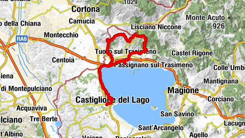 Castiglion del Lago - Monte Gualandro - Monte Castelnuovo - Poggio Capanne