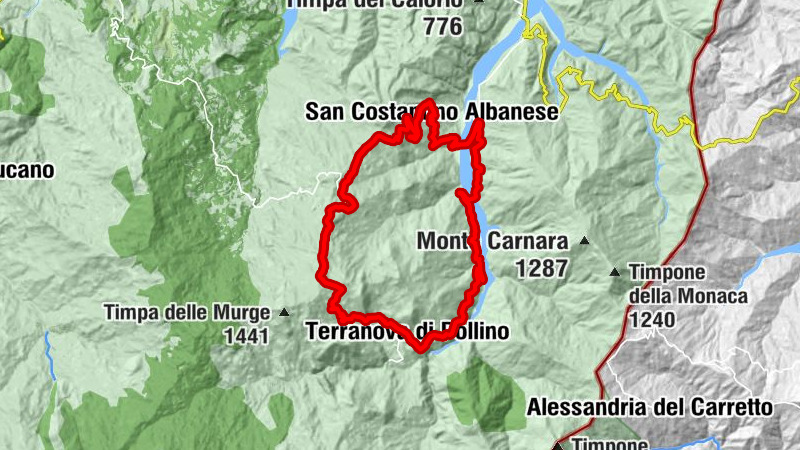 San Costantino Albanese - Luna Rossa - Terranova di Pollino - Timpa di Pietrasasso