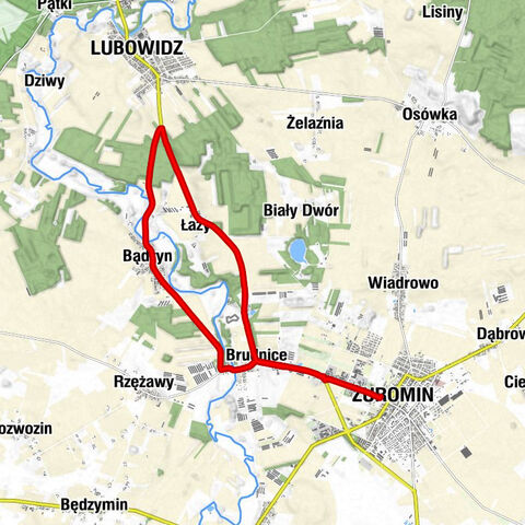 Żuromin - Brudnice - Łazy - Borczyny