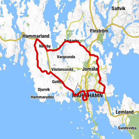 Mariehamn - S:t Görans kyrka - Badhusberget - Storängen