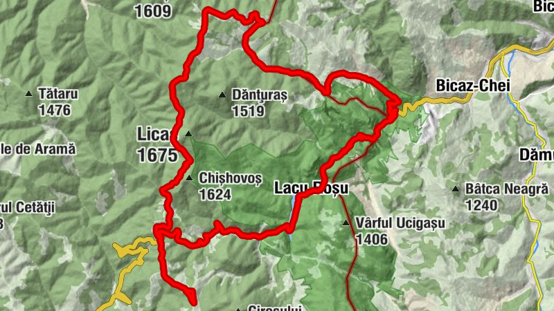 Apa nepotabila - Figheșul - Muntele Smochinului - Șaua Lodului