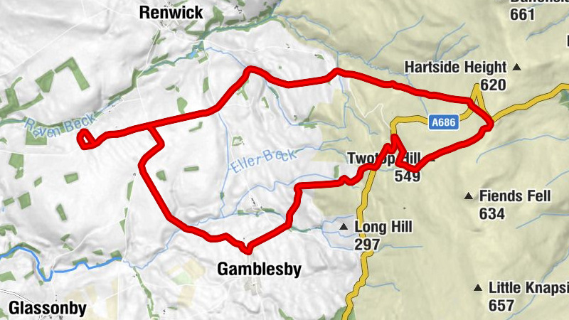 Parkhead - Gamblesby - Moor Thwaite - Twotop Hill
