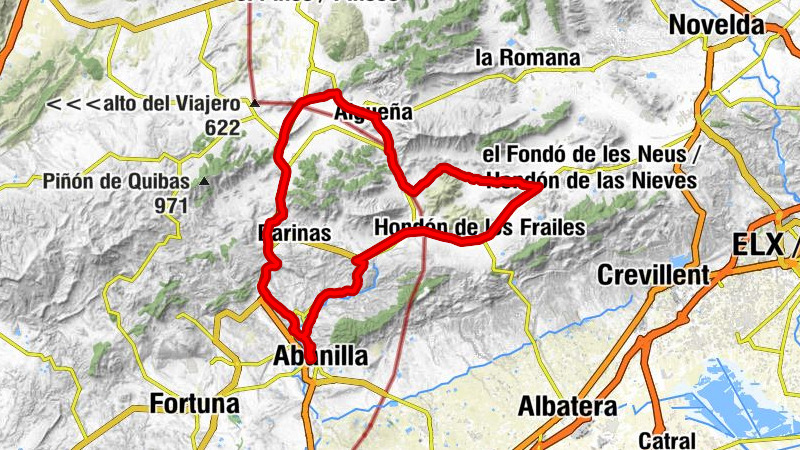 Abanilla - Rancho El Chambilero - Ricabacica - Puerto de Barinas