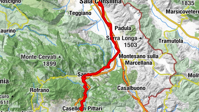 Sala Consilina - Contrada Tressanti - Buonabitacolo - Sanza