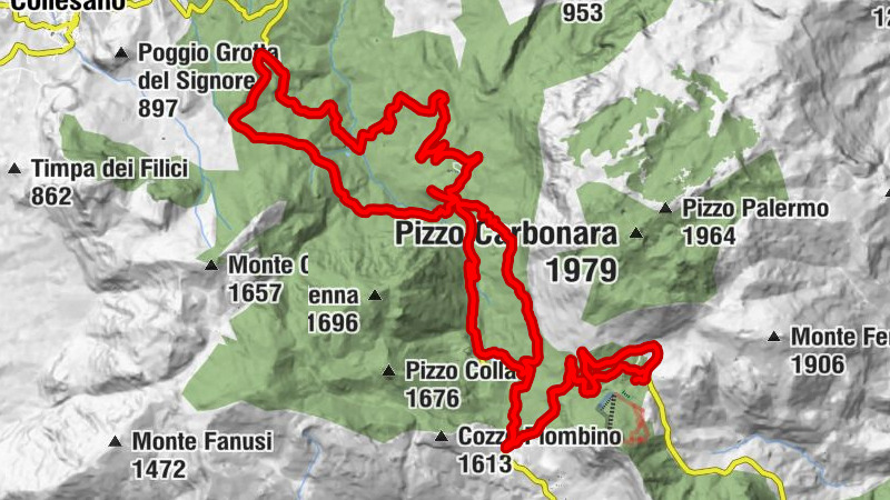 Rifugio Luigi Orestano - Portella Arena - Portella Prana - Rifugio Giuliano Marini