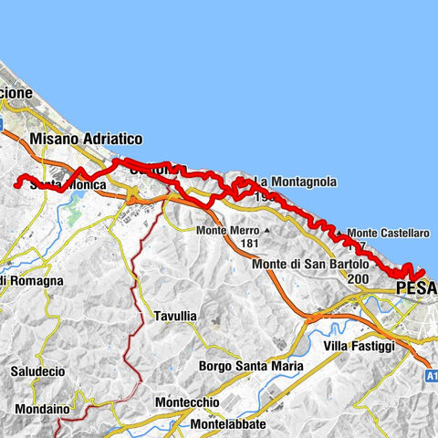 Misano Monte - La Montagnola - Monte Trebbio - Monte di San Bartolo