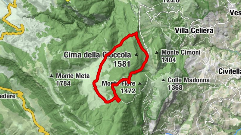 Valle d'Ombra - Il Parco del Voltigno - Vado di Focina - Cima delle Scalate