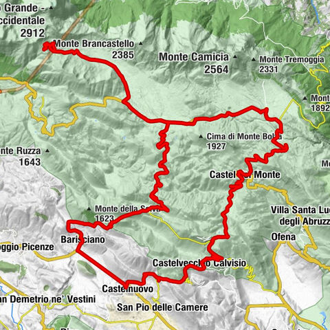 Ofena - Rifugio Ricotta - Valico di San Leonardo - Ristoro Mucciante