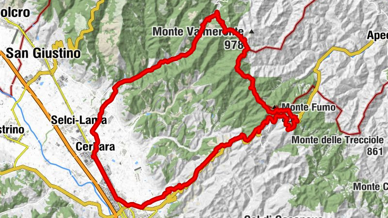 Cerbara - Monte Fiorino - Col di Peloso - Chiesa parrocchiale di Riosecco