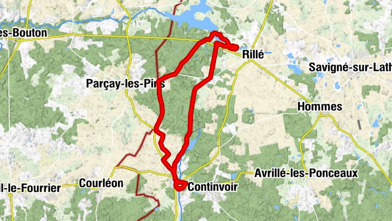 La Fortinière - Château de Malcombe - La Péraudière - Le Gué Petreau