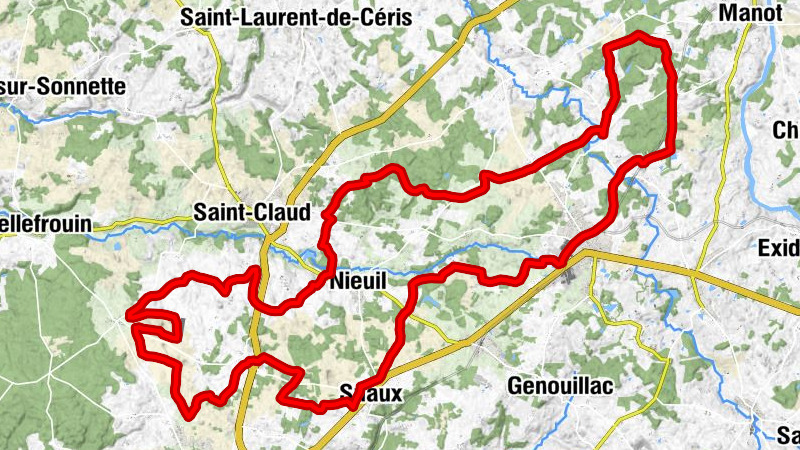 Gare du chemin de Fer de Charente-Limousine - Église Saint-Louis - Église Saint-Jean-Baptiste - Quatre-Vents