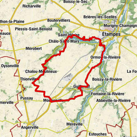 Arrivée du vélorail (gare d'Etampes) - Église Saint-Gervais et Saint-Protais - Église Saint-Médard - Église Saint-Martin