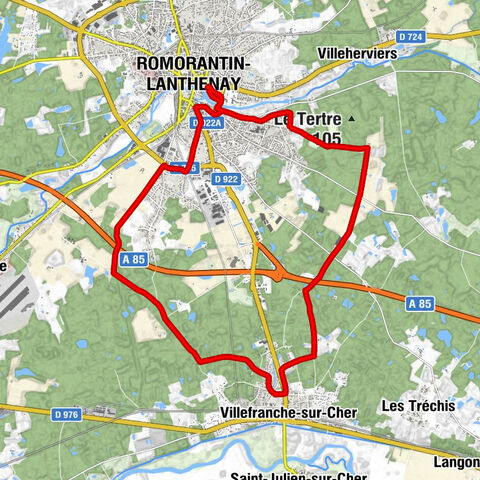 Romorantin-Lanthenay - Villefranche-sur-Cher - Clos-thion - La Gigottière