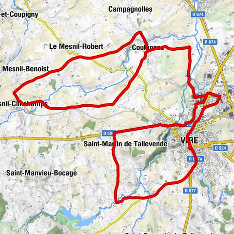 Vire - Le Grand Chêne - Le Petit Chêne - Saint-Martin de Tallevende