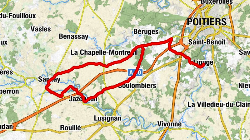Ligugé - Champ Bireau - Église Saint-Jean-Baptiste