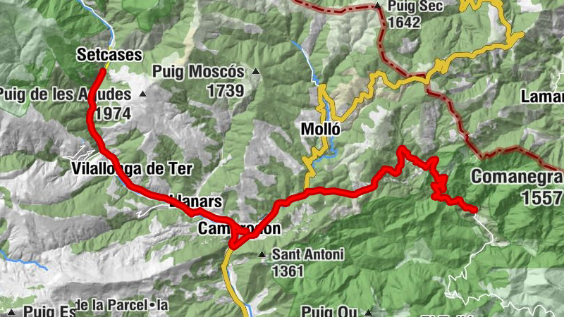 Vilallonga de Ter - Sant Esteve de Llanars - Sant Feliu - Sant Cristòfol