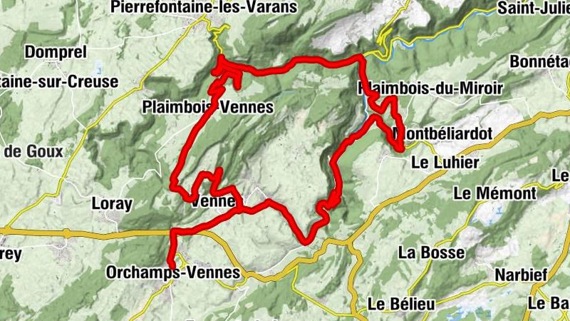 Orchamps-Vennes - Le Commerce - Église Saint-Sébastien - Chapelle Sainte-Radegonde