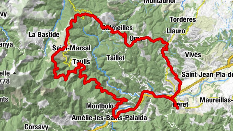 Céret - Relais de l'Orme - Chapelle de la Trinité - Église Sainte-Marie de Villa de Germon