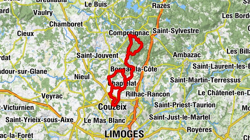 Les Tailles - Couzeix - Signal de Beausoleil - Puy de Rivaud