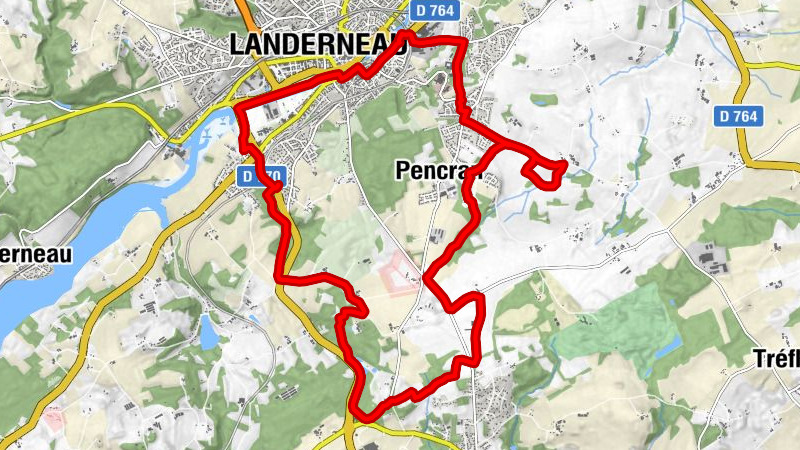 Landerneau - Mondragon - Poulescadec - Kerliezec Bian
