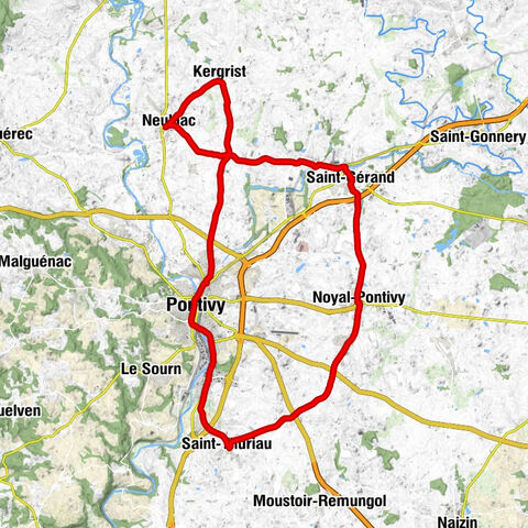 Le Kerentrée - Chapelle Saint-Drédeno - Église Sainte-Noyale - Église Saint-Thuriau