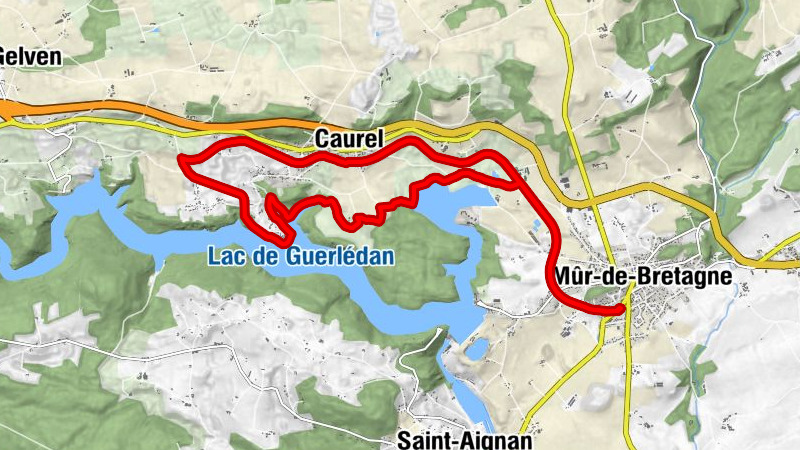 Mûr-de-Bretagne - La Gare - La Villeneuve - Botminy