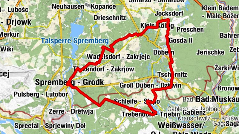 Schleife / Slepo - Siedlung - Sydlišćo - Spremberg - Grodk - Weskow - Wjaska