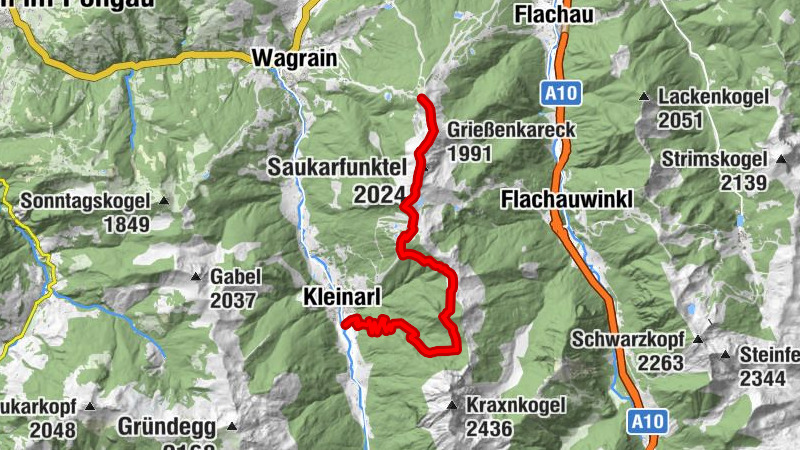 Wagrain (Bergstation "Flying Mozart") Kogelalm - Höhenwanderung Richtung Kleinarl