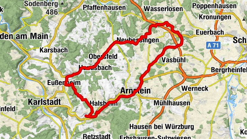 Greßthal - Arnstein - St. Johannes - Vierzehnheiligen-Kapelle Wülfershausen