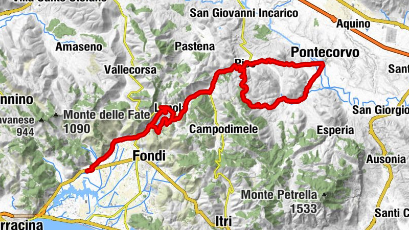 Monte San Biagio-Terracina Mare - Il Mulino - Madonna degli Angeli - Fondi