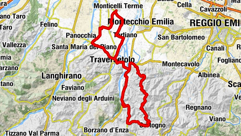 Basilicagoiano - Monte Fontana - Monte Rivaronca - Montechiarugolo