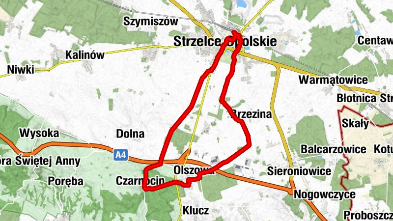 Strzelce Opolskie - Kościół pw. Matki Boskiej Śnieżnej - Kaplica „Boże Oko” - Kościół parafialny pw. św. Wawrzyńca