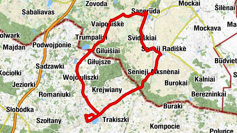 Mergutrakis - Sangrūdos Šv. Kūdikėlio Jėzaus Teresės bažnyčia - Svidiškiai - Sangrūda