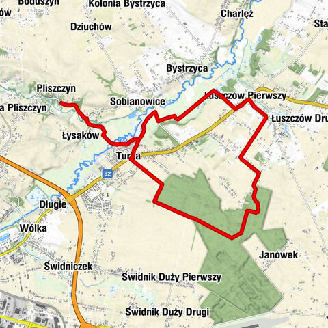 Pliszczyn - Łysaków - Pólka - Kościół pw. Świętej Barbary w Łuszczowie