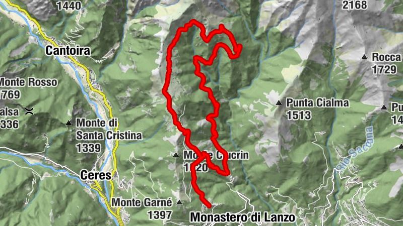 Monastero di Lanzo - Santuario di Marsaglia - Rifugio Salvin - Colle San Giacomo
