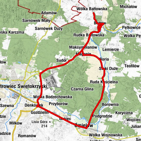 Wólka Bałtowska - Kaplica cmentarna - Kościół pw. Matki Bożej Bolesnej - Kościół pw. Zaślubin Najświętszej Maryi Panny