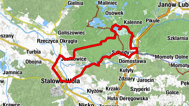 Stalowa Wola - Kopczańska Góra - Cisowa Góra - Stalowa Wola Rozwadów