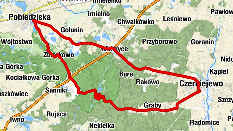 Czerniejewo-Odbudowa - Osiedle Papieża Jana Pawła II - Pobiedziska - Czerniejewo